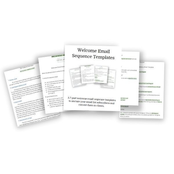 7-Part Welcome Email Sequence Templates